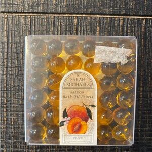 Sarah Michaels Peach Bath Oil Pearls New